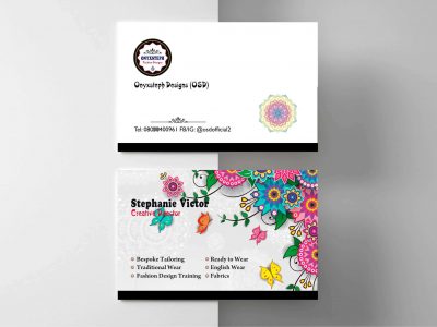 Business Card Printing for Onyxsteph Designs