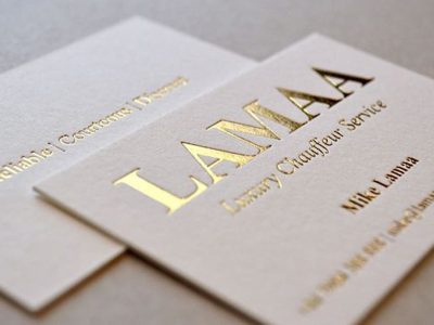 Embossed or Foil-Stamped Business Cards