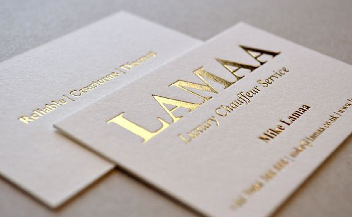 Embossed or Foil-Stamped Business Cards