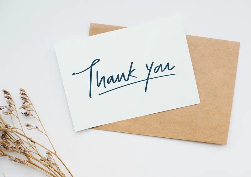 We print custom thank you cards in Lagos Nigeria